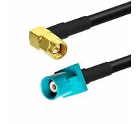 Elecbee Fakra SMB Code Z mâle vers fiche SMA coudée à 90° Rallonge de câble adaptateur de signal RF RG174 50 cm