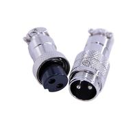 Elecbee GX16 Kit de Connecteur D'aviation Mâle et Femelle Droit 2 Broches Prise de Courant Bornier,Butting Câble Connecteur Circulaire Femelle et Mâle pour Aviation, Grande Vitesse Train, Bateau