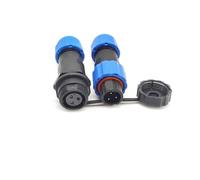 Elecbee IP68 Connectors SP13 Series Waterproof Butt Connector 3 pin in Line Male Plug & Female Socket Straight with Waterproof Cover