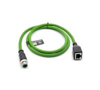 Elecbee M12 4 broches code D mâle vers RJ45 femelle High Flex Cat6 câble Ethernet industriel PVC