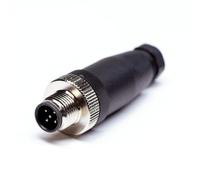 Elecbee M12 5 Broches Connecteur, M12 5 Pin Aviation Industrie Connecteur Droit IP67 A code Capteur Mâle Installable sur Le Terrain M12 5 Core Accessoires de étanches (Mâle)