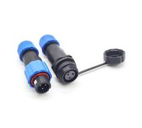 Elecbee Série SP13 IP68 3 Pin Male Plug and Docking Socket Dustproof Circulaire Multipole Connecteur Étanche,Aviation Connecteur à la Poussière Type de Soudure est Munie d'un Couvercle Étanche