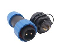 Elecbee SP21 Série IP68 Prise Mâle à 2 Broches et Scoket Femelle Montage à Écrou Arrière Connecteur D'aviation Droit Étanche et Anti-poussière(SP21 2pin)