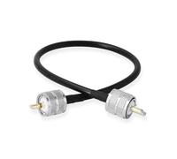 Elecbee UHF Mâle PL-259 à UHF Mâle PL-259 RG58 Câble Coaxial 30cm, Cordon de Raccordement Coaxial UHF avec Ham Adaptateur Radio HAM et CB Analyseur Antenne