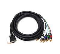 Elecbee VGA à RGB/HV RCA Connector Câble HD15 Mâle à 5 RCA mâle Connecteurs 12 pieds de long