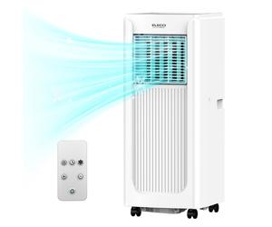 ELECCI Climatiseur mobile 4-en-1 1,8 kW, refroidissement/déshumidificateur/ventilateur/mode veille réfrigérant R290, réglable 16-30 °C, télécommande et minuterie 24 h, filtre la