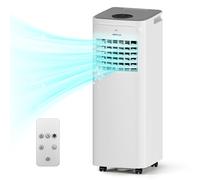 ELECCI Climatiseur mobile 9000 BTU, unité de climatisation 4-en-1 avec refroidissement, déshumidification et ventilateur, télécommande, minuterie 24 h réfrigérant R290, kit fenê