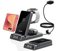 Elecdov Chargeur Induction pour Samsung Galaxy S26/S25/S24/Z Flip 7/Fold 6 Charge 3 en 1, Chargeur Montre pour Samsung Galaxy Watch Ultra/8 Classic/7/6/5, Chargeur sans Fil pour Galaxy Buds 4/3/2