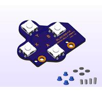 ElecGear ABXY Bouton avec Interrupteur Tactile Remplacement pour Xbox ROG Ally, Ensemble de Circuit Imprimé à Bouton-poussoir Momentané à Clic avec 3 Options de Caoutchouc Amortissant