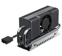 ElecGear EL-80X Refroidisseur SSD M.2 2280, Ventilateur de Refroidissement PWM + Caloduc + Dissipateur de Chaleur en Aluminium Heatsink pour 80mm PCIe NVMe et SATA SSD avec Pad Thermique