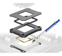 ElecGear Intel CPU Cadre de Contact Anti-flexion + Pâte Thermique en Métal Liquide, Fibre de Carbone Mod ILM pour 13è et 12è LGA1700/LGA1800 Prise, Boucle de Fixation avec Double Conception Anti-fuite