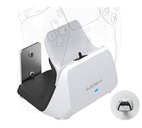 ElecGear Station de Chargement Solo pour Manette PS5, Support Mural et Bureau USB Chargeur pour Manette sans Fil PlayStation 5 DualSense Contrôleur