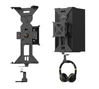 ElecGear Support Mural Magnétique pour Xbox Series X, Support Métallique avec Cintre pour Casque de Jeu, Aimants intégrés et Niveau - Fixation XSX Verticale, Horizontale ou sous Le Bureau