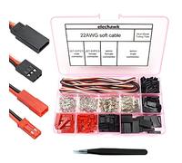 elechawk Lot de 40 connecteurs servo mâles femelles à sertir - Kit de câbles compatibles JR JST SYP Futaba pour Hitec Spektrum RC