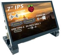 ElecLab Raspberry Pi Moniteur tactile 7" HDMI écran LCD capacitif 1024 x 600 RS232/RS485 Support de haut-parleur pour Raspberry Pi 4B 3B+ 3B 3A+ 2B B+