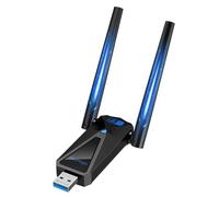 ElecMoga Clé WiFi, 1300Mbps Clé USB WiFi 2.4GHz/5GHz Dual Band Internet, USB 3.0 Cpl WiFi, Antenne WiFi 2 x 5dBi High Gain WiFi Antennas, Compatible avec Windows 11/10/8/7/Vista/XP Mac Linux