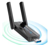 ElecMoga Clé WiFi Puissante AC1300 Mbps, USB 3.0 WiFi USB 5dBi 2.4GHz/5GHz Double Bande Antenne WiFi, Adaptateur WiFi pour PC/Laptop/Desktop/Tablet, Compatible avec Windows 11/10/8/7/XP, Mac OS X