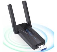 ElecMoga Clé WiFi Puissante AC1300 Mbps, USB 3.0 WiFi USB 5dBi 2.4GHz/5GHz Double Bande Antenne WiFi, Adaptateur WiFi pour PC/Laptop/Desktop/Tablet, Compatible avec Windows 11/10/8/7/XP, Mac OS X