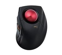 Elecom DEFT Pro Souris trackball, Filaire, sans Fil, Connexion Bluetooth 3 Types, Design Ergonomique, Fonction 8 Boutons, Boule Rouge, Windows11, MacOS (M-DPT1MRXBK)
