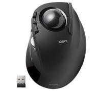 Elecom DEFT Souris trackball sans Fil 2,4 GHz, contrôle des Doigts, Fonction 8 Boutons, Boule Lisse Ergonomique de 34 mm, PC/Ordinateur Portable, Windows11/MacOS, M-DT2DRBK