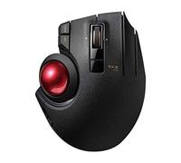 ELECOM M-XPT1MRXBK Trackball Mouse, Wired, Wireless, and Bluetooth, Gaming, High-Performance Ruby Ball, 8 Mappable Buttons, Smooth Scrolling, Extra Large, EX-G Pro, Black
