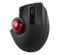 ELECOM M-XPT1MRXBK Trackball Mouse, Wired, Wireless, and Bluetooth, Gaming, High-Performance Ruby Ball, 8 Mappable Buttons, Smooth Scrolling, Extra Large, EX-G Pro, Black
