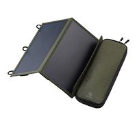 ELECOM NESTOUT 14W Outdoor Foldable Solar Panel Charger, Dual USB-A, 2.1A | Water-resistant ripstop nylon, High-efficiency SunPower cells, Digital ammeter, for phones & more, Hiking Camping (2-Panel)
