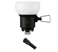 ELECOM NESTOUT LAMP-1 LED Camping Lantern, IP44 Water Dust Resistant | 10-350 Lumen, Warm white, stepless dimming, w/ Mini Tripod, hangable, USB-A powered for NESTOUT Power Bank (Black)
