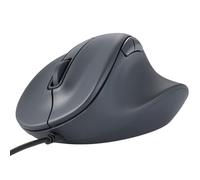 ELECOM Souris filaire USB de forme ergonomique, clic silencieux, main droite, 2000 dpi, 5 boutons, capteur optocal, compatible avec PC, Mac, ordinateur portable, EX-G, Msize Noir (M-XGM30UBSKBK)