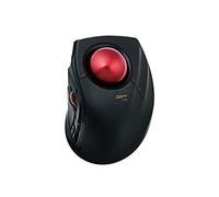 ELECOM Trackball Mouse M-DPT1MRXBK, Wired, Wireless, and Bluetooth, Gaming, High-Performance Ruby Ball, Advanced Responsiveness, 8 Mappable Buttons, Smooth Scrolling, Extra Large, DEFT Pro, Black