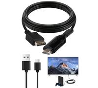 Elecora Adaptateur PS1/PS2 vers HDMI, Câble AV pour Convertisseur PS1/PS2 vers HDMI Audio Vidéo HD D'interface Multimédia 720P/1080P pour Consoles de Jeu HDTV Plug and Play, 1M