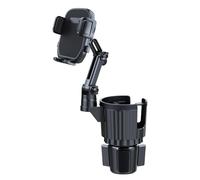 Elecphbo Support de téléphone pour voiture, 2 en 1 - Rotation à 360° - Pour bouteilles de boissons, tasses et téléphone Stanley de 283,5 à 1,2 l - Compatible avec iPhone et Samsung