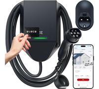 ELECQ Borne de Recharge 11kW Triphasée avec App & RFID | délestage Dynamique & Recharge Solaire (Nécessite Power Monitor)| WiFi OCPP | Câble Type 2 de 5M | Wallbox Intelligente pour Maison & Extérieur