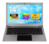 ELECROW Moniteur portable 14 pouces avec clavier, lapdock 1080p FHD IPS écran avec batterie intégrée, USB-C moniteur externe compatible avec Raspberry Pi, smartphone, mini PC, Mac, console de jeu