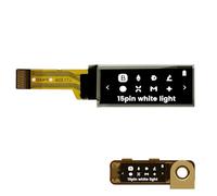 elecsung 1 module d'affichage LCD OLED, pilote d'écran OLED série SPI de 0,91" 4 fils, 128 x 32 3,3 V ~ 4,2 V pour Ledger Nano S (lumière blanche 15 broches, 1 pièce)