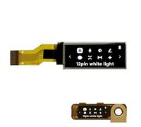 elecsung 1 module d'affichage LCD OLED, pilote d'écran OLED série SPI de 0,91" 4 fils, 128 x 32 3,3 V ~ 4,2 V pour Ledger Nano S (lumière blanche 12 broches, 1 pièce)