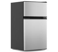 Electactic Mini réfrigérateur avec congélateur de 3,1 pieds cubes, réfrigérateur compact à 2 portes, mini réfrigérateur avec étagères en verre amovibles réglables pour chambre, bureau, chambre ou