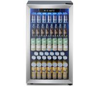 Electactic Mini réfrigérateur de 130 canettes pour boissons, réfrigérateur de 3,2 pieds cubes pour boissons gazeuses, bière de vin, refroidisseur numérique de contrôle de la température pour la