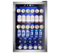 Electactic Réfrigérateur de boissons de 4,5 pieds cubes, mini réfrigérateur de porte en verre de 145 canettes pour vin soda, bière, refroidisseur de boissons avec contrôle de la température pour