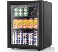 Electactic Réfrigérateur de réfrigérateur pour boissons de 4 m³, mini porte en verre pour réfrigérateur de 68 canettes avec étagères réglables, affichage numérique de la température, petit