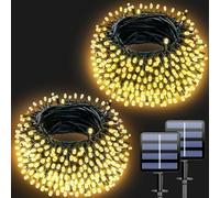 Electight Guirlandes Lumineuses Solaires Étanches - 20m 200 LED pour Pergola/Mur/Clôture, Jardin, Extérieur | 8 Modes de Clignotement | Autonomie 8-10h | IP65 | Décoration Festive Écologique