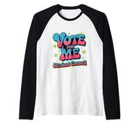 Élection de Classe Amusante du Conseil des étudiants de Groovy Vote for Me Manche Raglan