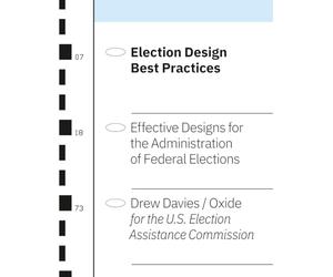 Election Design Best Practices: Effective Designs for the Administration of Federal Elections