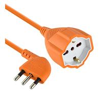 Electraline 01574 Rallonge de Jardin 15 m fiche 16 A et Prise Polyvalente (Schuko + 10/16 A) Convient pour appareils ménagers de Jardinage - Section câble 3G1,5 mm²