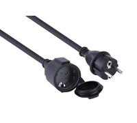 Electraline - 01659 - H07RN-F 3G1.5 Rallonge electrique IP44 pour Utilisation en exterieur et sur Chantiers Noir 5 m