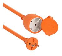 Electraline 04020 rallonge de câble pour Jardin 15 m, universalsteckdose Orange