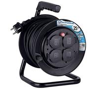 electra Enrouleur électrique 4 prises IP44 - 25 mètres