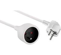 Electraline 10148023J Rallonge Prolongateur électrique 5 m 16A - section 3G1,5 mm² blanc