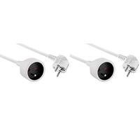 Electraline 10148025J Rallonge Prolongateur électrique 10 m 16A - Section 3G1,5 mm² Blanc (Lot de 2)