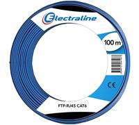 Electraline 106103 Couronne de Cable de Réseau Ethernet FTP-RJ45 CAT6 100M Bleu